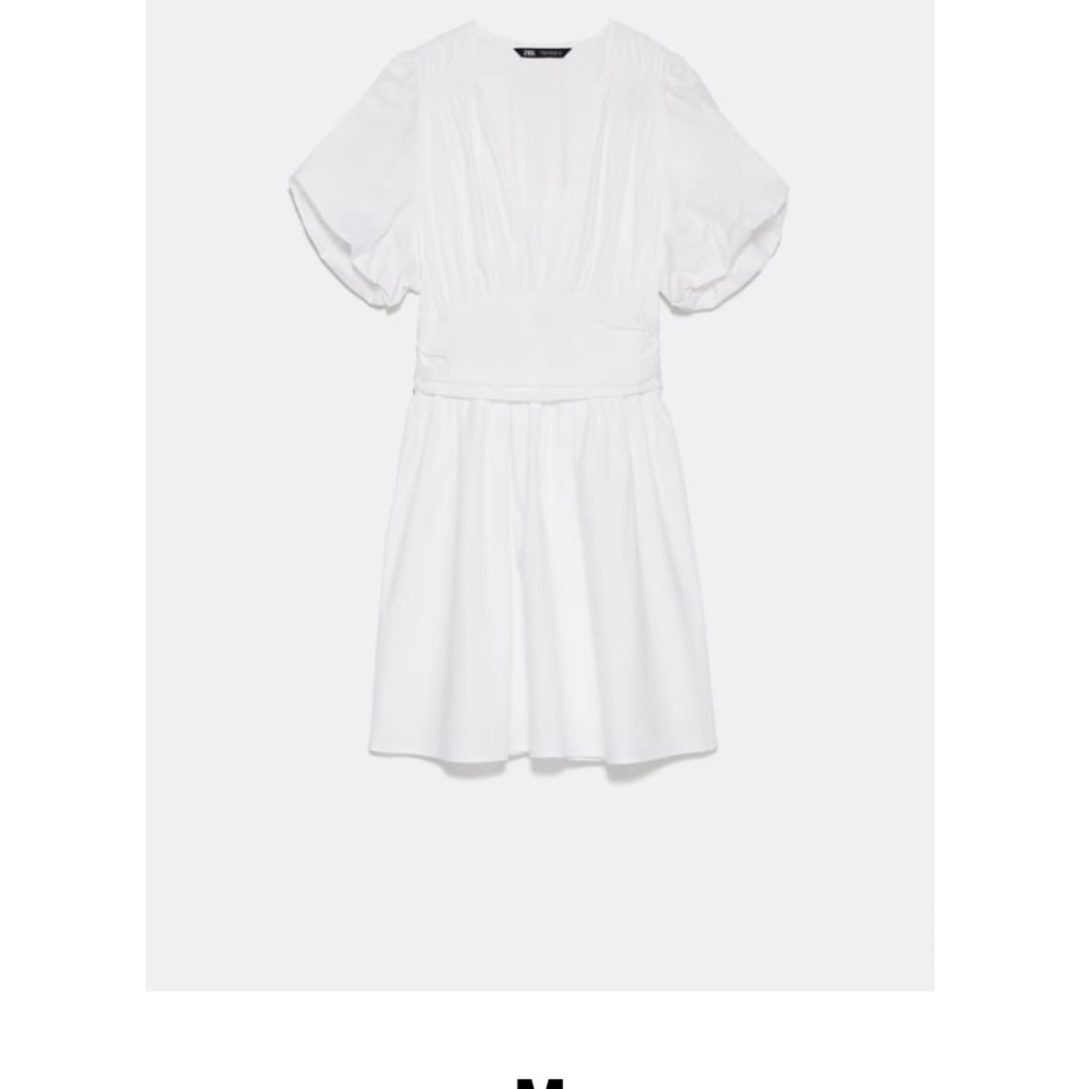 Zara Poplin Dress - White